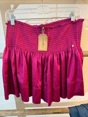 Natural Life Women's Smocked Shorts in Fuchsia size M